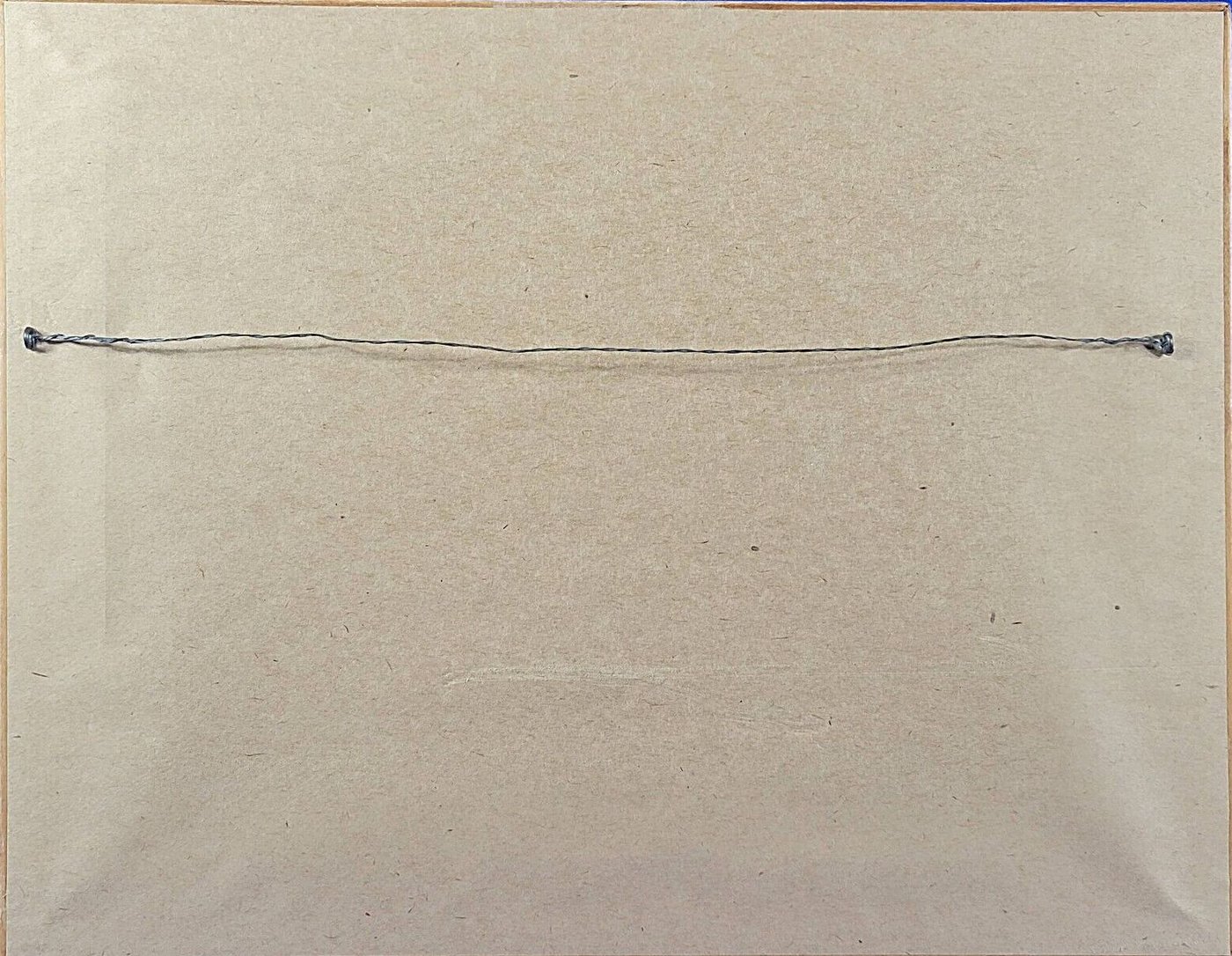 Backing of the framed work - original wire and reverse cardboard