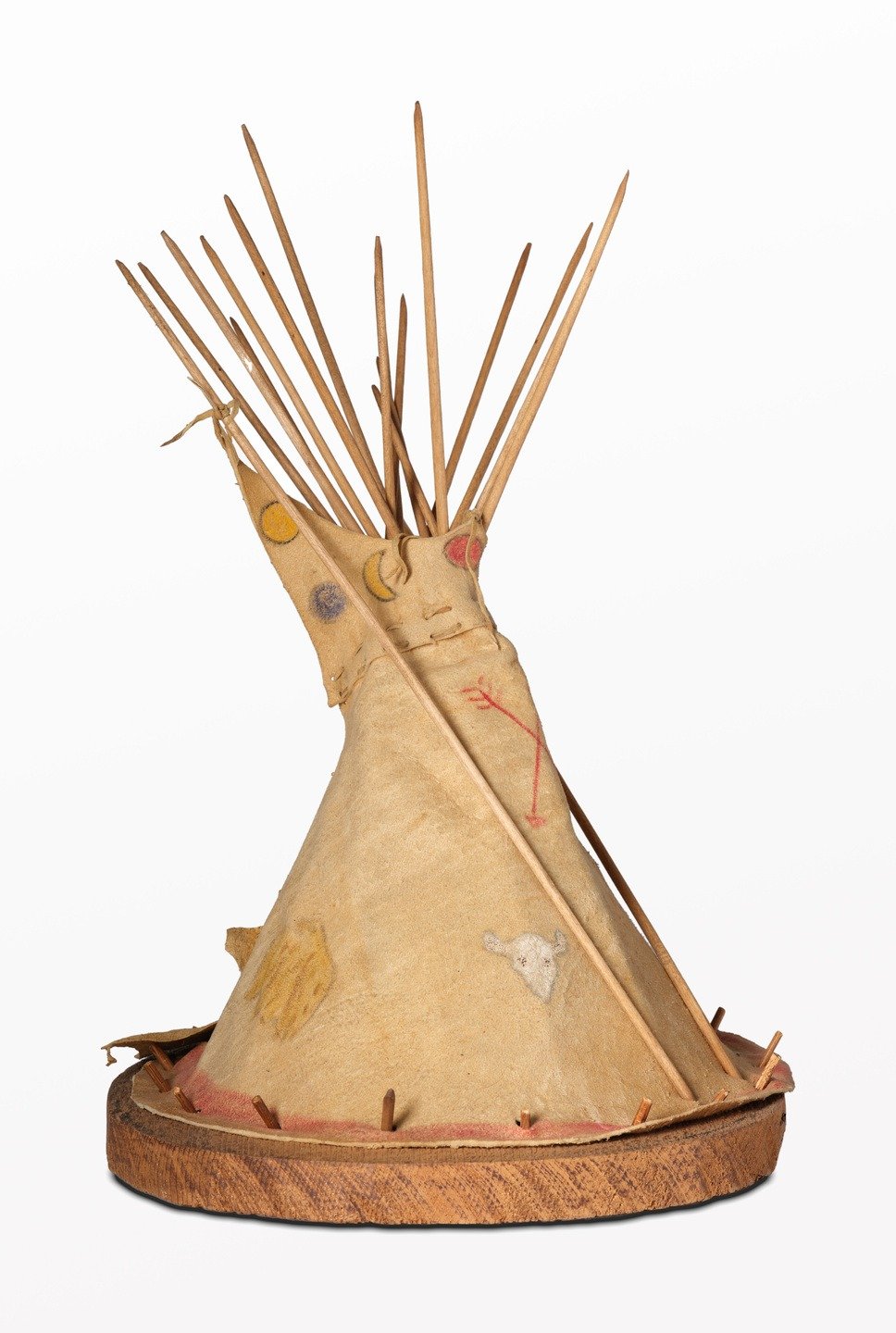 Painted Teepee - celestial motifs on the upper register
